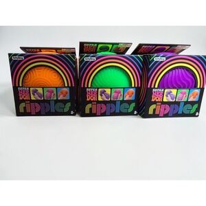 Schylling Super NeeDoh Ripples XL Stress Ball Set of 3 Orange Green Purple Viral
